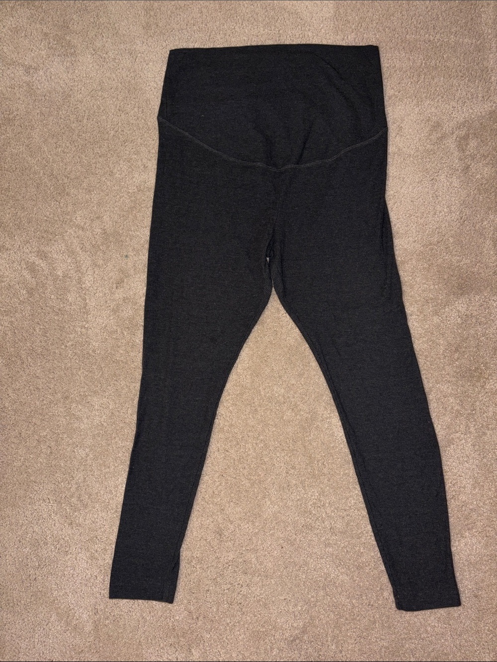 Old Navy Dark Grey Ribbed Maternity Leggings